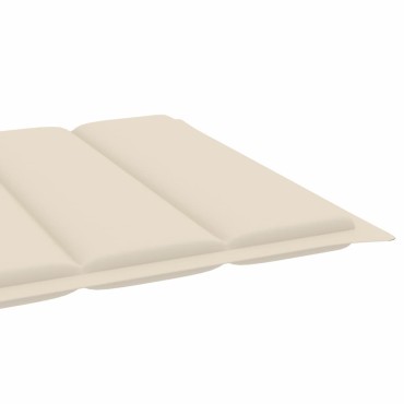 vidaXL Μαξιλάρι Ξαπλώστρας Κρεμ 200x50x3cm από Ύφασμα Oxford