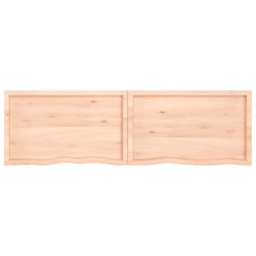 vidaXL Επιφάνεια Τραπεζιού 200x60x(2-4)cm Ακατέργαστο Μασίφ Ξύλο Δρυός 1 τεμ.