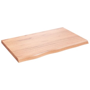 vidaXL Επιφ Τραπεζιού Αν Καφέ 80x50x(2-4)cm Επεξ. Μασίφ Ξύλο Δρυός 1 τεμ.