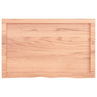 vidaXL Επιφ Τραπεζιού Αν Καφέ 80x50x(2-4)cm Επεξ. Μασίφ Ξύλο Δρυός 1 τεμ.