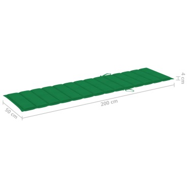 vidaXL Μαξιλάρι Ξαπλώστρας Πράσινο 200x50x3cm από Ύφασμα Oxford