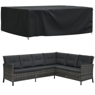 vidaXL Κάλυμμα Επίπλων Κήπου Αδιάβροχο Μαύρο 250x210x90cm 420D 1 τεμ.