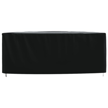 vidaXL Κάλυμμα Επίπλων Κήπου Αδιάβροχο Μαύρο 250x210x90cm 420D 1 τεμ.