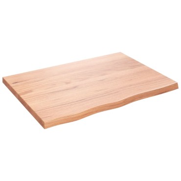 vidaXL Επιφ Τραπεζιού Αν Καφέ 80x60x(2-4)cm Επεξ. Μασίφ Ξύλο Δρυός 1 τεμ.