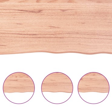 vidaXL Επιφ Τραπεζιού Αν Καφέ 180x40x(2-4)cm Επεξ. Μασίφ Ξύλο Δρυός 1 τεμ.