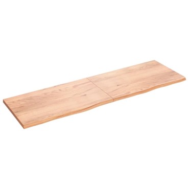 vidaXL Επιφ Τραπεζιού Αν Καφέ 200x60x(2-4)cm Επεξ. Μασίφ Ξύλο Δρυός 1 τεμ.