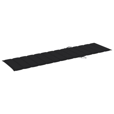 vidaXL Μαξιλάρι Ξαπλώστρας Μαύρο 200x50x3cm από Ύφασμα Oxford