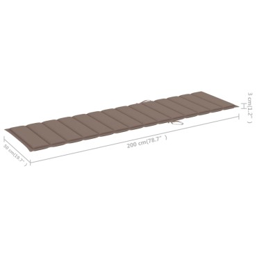 vidaXL Μαξιλάρι Ξαπλώστρας Taupe 200x50x3cm από Ύφασμα Oxford