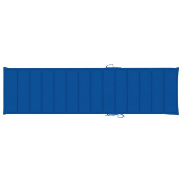 vidaXL Μαξιλάρι Ξαπλώστρας Μπλε Ρουά 200x50x3cm από Ύφασμα Oxford