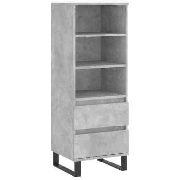 vidaXL Ντουλάπι Γκρι Σκυρ. 40x36x110cm από Επεξεργασμένο Ξύλο 1 τεμ.