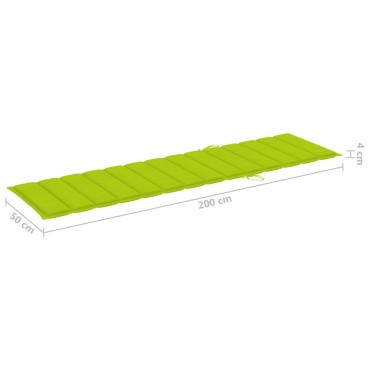 vidaXL Μαξιλάρι Ξαπλώστρας Αν. Πράσινο 200x50x3cm από Ύφασμα Oxford