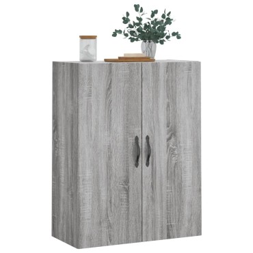 vidaXL Ντουλάπι Επιτοίχιο Γκρι Sonoma 69,5x34x90cm Επεξεργ. Ξύλο 1 τεμ.