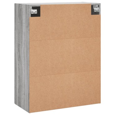 vidaXL Ντουλάπι Επιτοίχιο Γκρι Sonoma 69,5x34x90cm Επεξεργ. Ξύλο 1 τεμ.