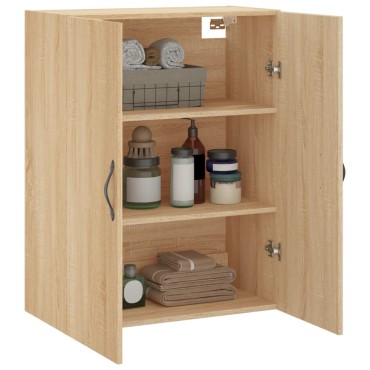 vidaXL Ντουλάπι Επιτοίχιο Sonoma Δρυς 69,5x34x90cm Επεξεργ. Ξύλο 1 τεμ.