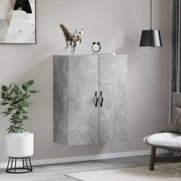 vidaXL Ντουλάπι Επιτοίχιο Γκρι Σκυροδεμ. 69,5x34x90cm Επεξεργ. Ξύλο 1 τεμ.