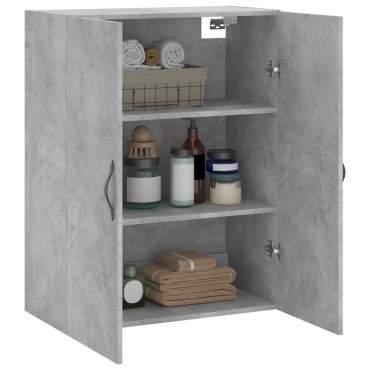 vidaXL Ντουλάπι Επιτοίχιο Γκρι Σκυροδεμ. 69,5x34x90cm Επεξεργ. Ξύλο 1 τεμ.
