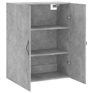 vidaXL Ντουλάπι Επιτοίχιο Γκρι Σκυροδεμ. 69,5x34x90cm Επεξεργ. Ξύλο 1 τεμ.
