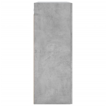 vidaXL Ντουλάπι Επιτοίχιο Γκρι Σκυροδεμ. 69,5x34x90cm Επεξεργ. Ξύλο 1 τεμ.