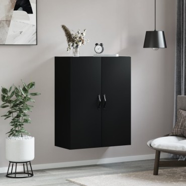 vidaXL Ντουλάπι Τοίχου Μαύρο 69,5x34x90cm από Επεξεργασμένο Ξύλο 1 τεμ.