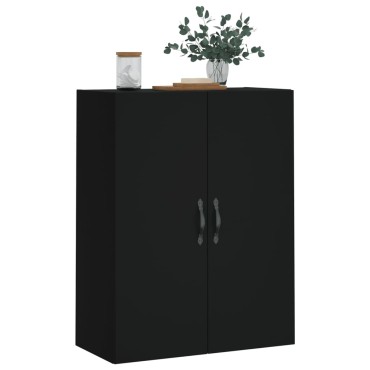 vidaXL Ντουλάπι Τοίχου Μαύρο 69,5x34x90cm από Επεξεργασμένο Ξύλο 1 τεμ.