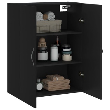 vidaXL Ντουλάπι Τοίχου Μαύρο 69,5x34x90cm από Επεξεργασμένο Ξύλο 1 τεμ.