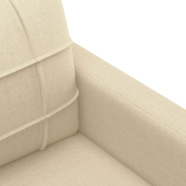 vidaXL Καναπές Τριθέσιος Κρεμ Υφασμάτινος 198x77x80cm 1 τεμ.
