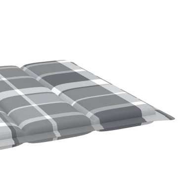 vidaXL Μαξιλάρι Ξαπλώστρας Γκρι Καρό 200x50x3cm από Ύφασμα Oxford