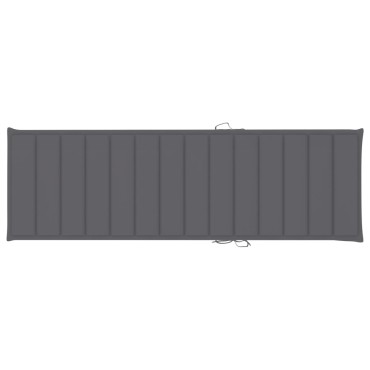 vidaXL Μαξιλάρι Ξαπλώστρας Ανθρακί 200x60x3cm από Ύφασμα Oxford