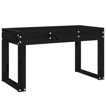 vidaXL Παγκάκι Κήπου Μαύρο 80x38x45cm από Μασίφ Ξύλο Πεύκου 1 τεμ.