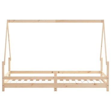 vidaXL Πλαίσιο Παιδικού Κρεβατιού 90x200cm από Μασίφ Ξύλο Πεύκου 1 τεμ. - Μονό