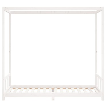 vidaXL Πλαίσιο Παιδικού Κρεβατιού Λευκό 90x200cm Μασίφ Ξύλο Πεύκου 1 τεμ. - Μονό