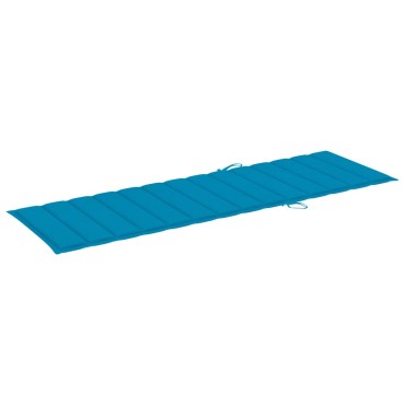 vidaXL Μαξιλάρι Ξαπλώστρας Μπλε Ρουά 200x60x3cm από Ύφασμα Oxford