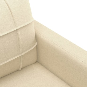 vidaXL Καναπές Διθέσιος Κρεμ Υφασμάτινος 138x77x80cm 1 τεμ.