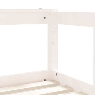vidaXL Πλαίσιο Παιδικού Κρεβατιού Λευκό 70x140cm Μασίφ Ξύλο Πεύκου 1 τεμ. - Μονό