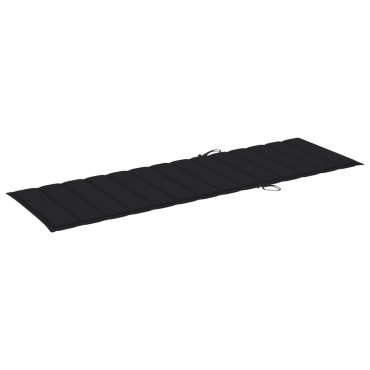 vidaXL Μαξιλάρι Ξαπλώστρας Μαύρο 200 x 60 x 3 εκ. από Ύφασμα Oxford