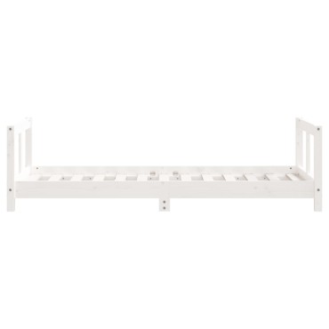 vidaXL Πλαίσιο Παιδικού Κρεβατιού Λευκό 80x160cm Μασίφ Ξύλο Πεύκου 1 τεμ. - Μονό