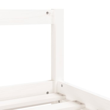 vidaXL Πλαίσιο Παιδικού Κρεβατιού Λευκό 80x160cm Μασίφ Ξύλο Πεύκου 1 τεμ. - Μονό