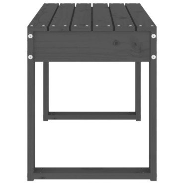 vidaXL Παγκάκι Κήπου Γκρι 80x38x45cm από Μασίφ Ξύλο Πεύκου 1 τεμ.