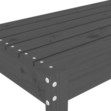 vidaXL Παγκάκι Κήπου Γκρι 80x38x45cm από Μασίφ Ξύλο Πεύκου 1 τεμ.