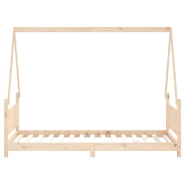 vidaXL Πλαίσιο Παιδικού Κρεβατιού 90x190cm από Μασίφ Ξύλο Πεύκου 1 τεμ. - Μονό
