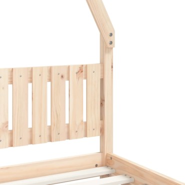 vidaXL Πλαίσιο Παιδικού Κρεβατιού 90x190cm από Μασίφ Ξύλο Πεύκου 1 τεμ. - Μονό