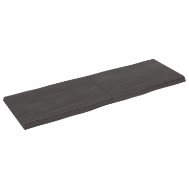 vidaXL Επιφ Τραπεζιού Αν Καφέ 180x60x(2-6)cm Ακατέργ. Μασίφ Ξύλο Δρυός 1 τεμ.