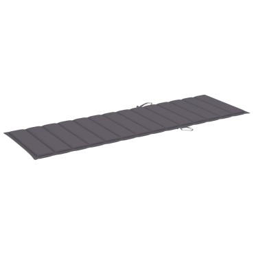vidaXL Μαξιλάρι Ξαπλώστρας Ανθρακί 200x70x3cm από Ύφασμα Oxford