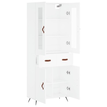 vidaXL Ντουλάπι Λευκό 69,5x34x180cm από Επεξεργασμένο Ξύλο 1 τεμ.