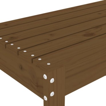 vidaXL Πάγκος Κήπου Μελί 80x38x45cm από Μασίφ Ξύλο Πεύκου