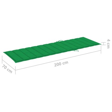 vidaXL Μαξιλάρι Ξαπλώστρας Πράσινο 200x70x3cm από Ύφασμα Oxford