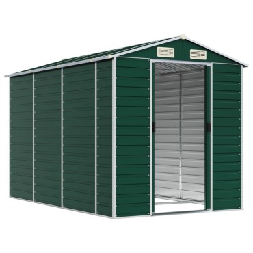 vidaXL Αποθήκη Κήπου Πράσινη 191 x 300 x 198 εκ. Γαλβανισμένο Ατσάλι