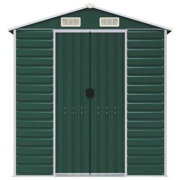 vidaXL Αποθήκη Κήπου Πράσινη 191 x 300 x 198 εκ. Γαλβανισμένο Ατσάλι