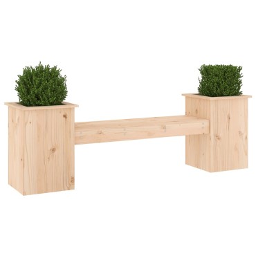 vidaXL Ζαρντινιέρα Παγκάκι 184,5x39,5x56,5cm από Μασίφ Ξύλο Πεύκου 1 τεμ.