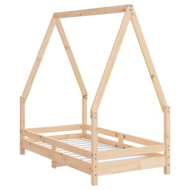 vidaXL Πλαίσιο Παιδικού Κρεβατιού 70x140cm από Μασίφ Ξύλο Πεύκου 1 τεμ. - Μονό
